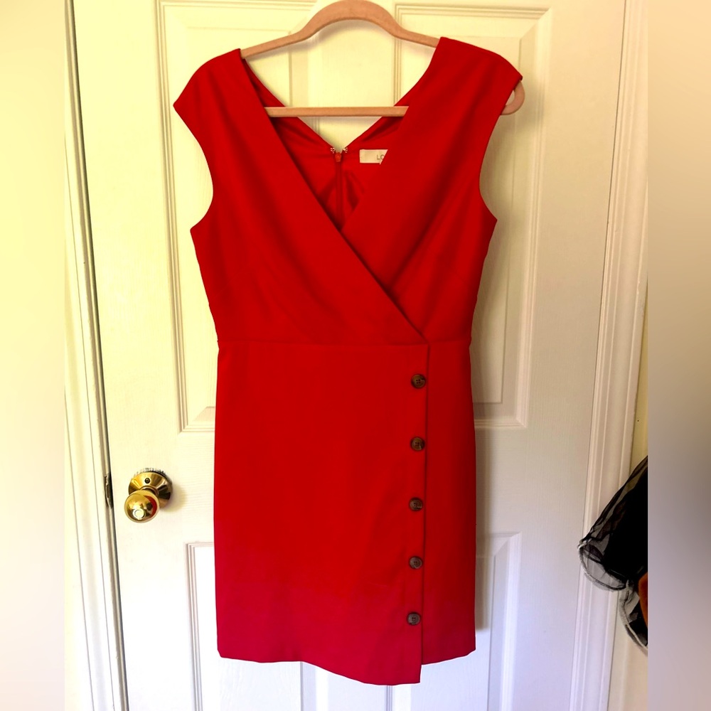 LOFT Dress with button detail, NWT.